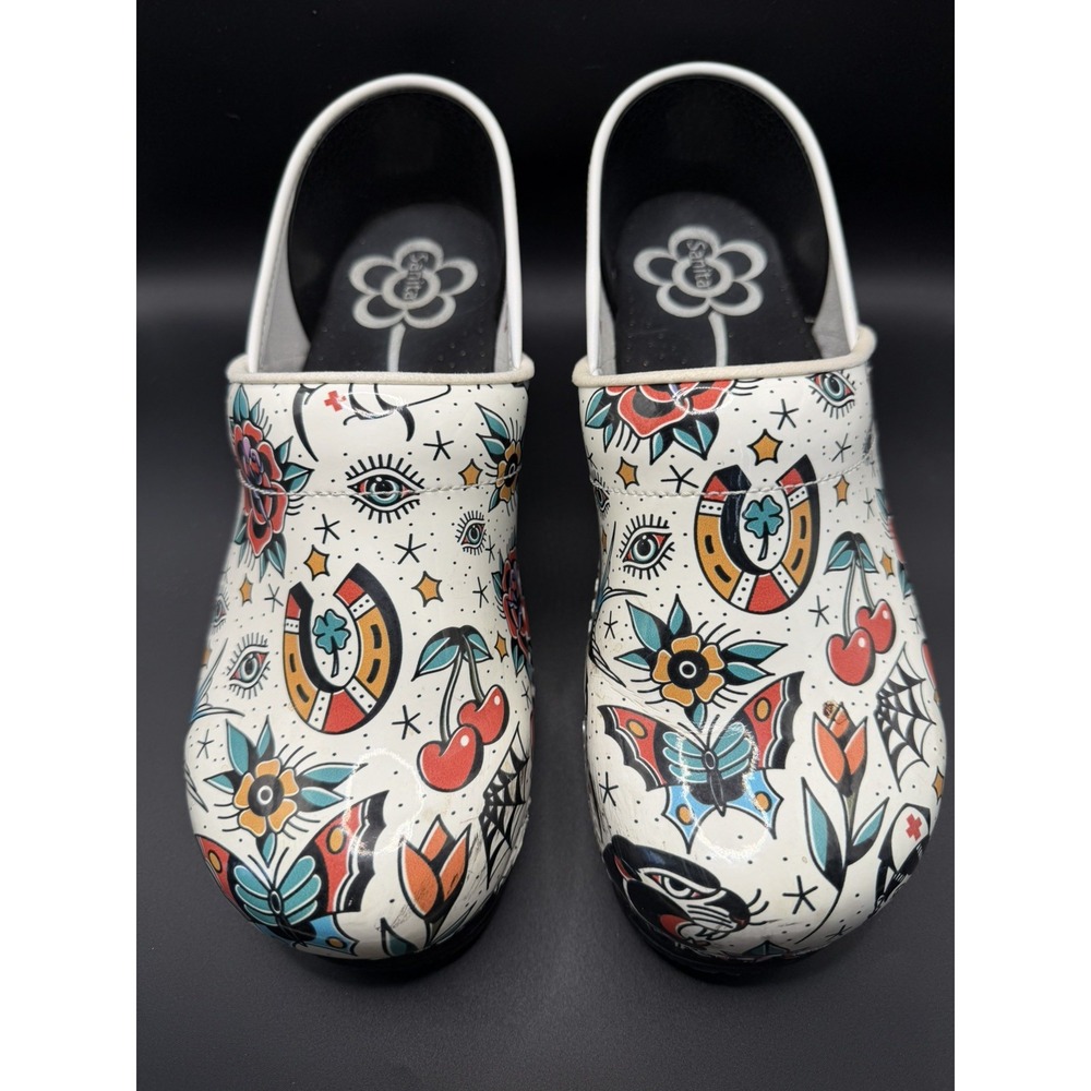 Sanita Professional Clogs Retired Discontinued Tattoo Size 10/ EU41 Rockability